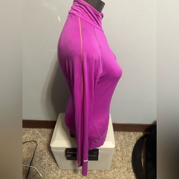 Nike DriFit Womens Small Pink/Orange Half ZIP Running Pullover - Picture 5 of 7